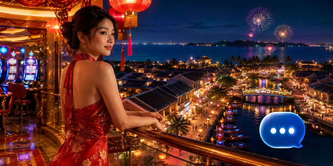 Người dùng tham gia cá cược casino tại phố đèn lồng Hội An về đêm