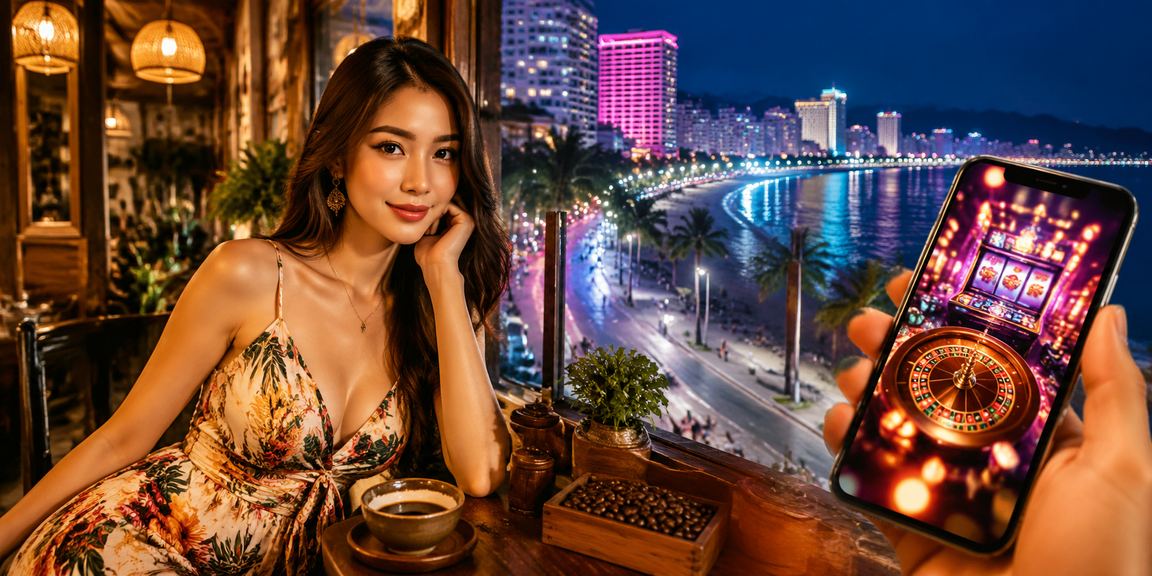 Người dùng tra cứu FAQ gr55 trên điện thoại tại Nha Trang bên ly cà phê